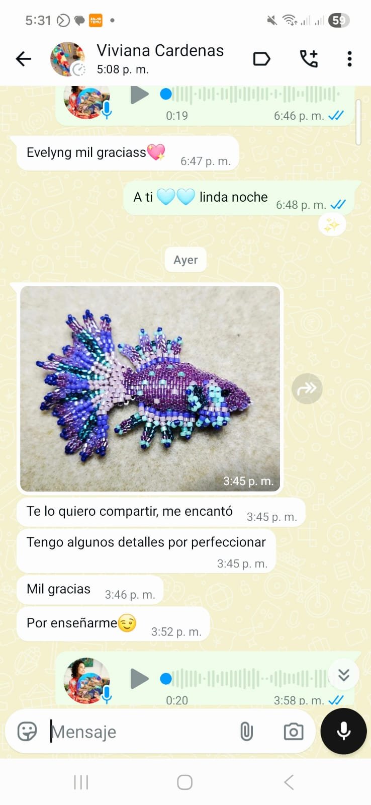 Testimonio real de Viviana Cardenas, alumna de Índigo Academia sobre el pez betta