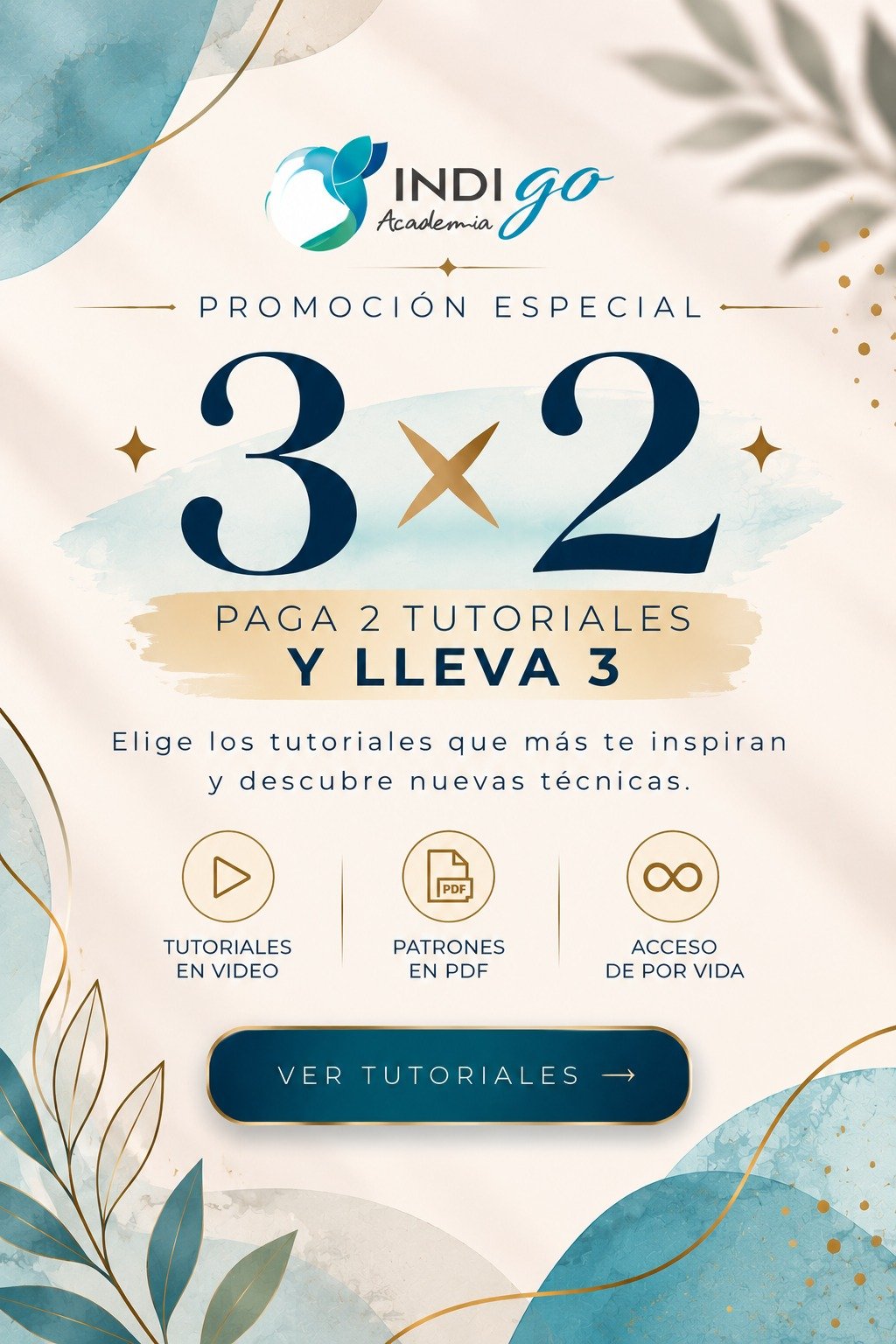 Promocion 3x2, paga 2 tutoriales y lleva 3